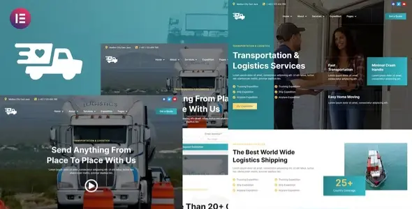 Antar – Transportation & Logistics Elementor Template Kit