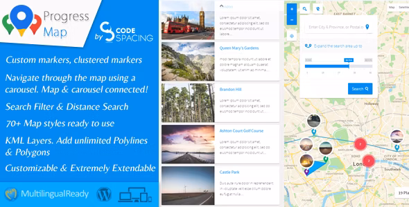 Progress Map WordPress Plugin